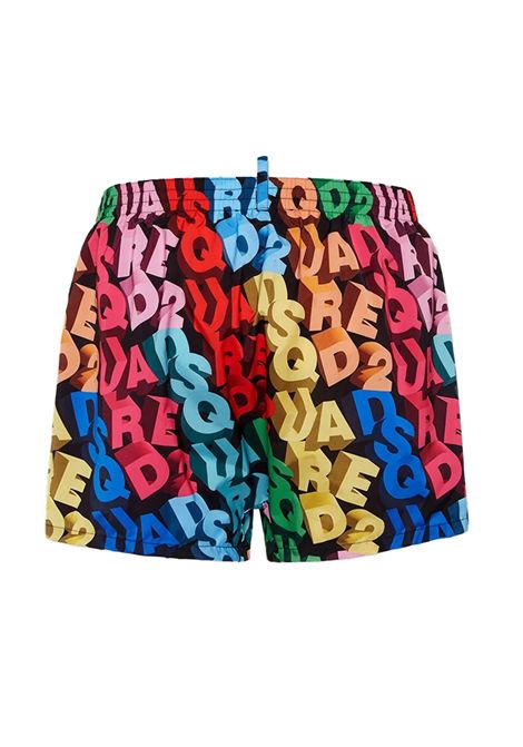 Costume Dsquared2  Swimwear uomo D7B646100998 multicolor allover logo DSQUARED2 SWIMWEAR | Costumi | D7B646100998